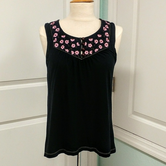 Anthro Little Yellow Button Embroidered Hobo Grannycore Cottagecore Tank… - Picture 8 of 8